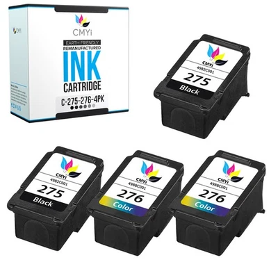 Compatible Canon 275 276 Printer Ink Cartridges for PIXMA TR4720, TR4722, TS3520 - Image 1 of 4
