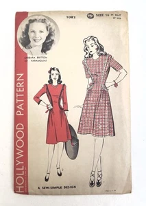 Vestido Hollywood 1082 BARBARA BRITTON con costuras curvas, reúne talla 16 completo - Imagen 1 de 10