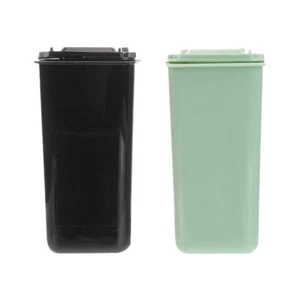 2 Pcs Desktop Abfall Bin Tischplatte Mülleimer Mülleimer Mit Räder - Bild 1 von 12
