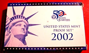 2002-S BEAUTIFUL CAMEO FROSTED & TONED CLAD SAN FRANCISCO MINT PROOF SET - Picture 1 of 13