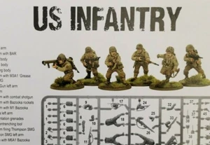 WW2 28mm Warlord Games Folleto de instrucciones US American Infantry Rangers  - Imagen 1 de 1