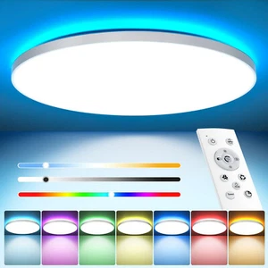 Plafón LED Regulable 36W RGB Plafón Salón Con Mando a Distancia - Imagen 1 de 12