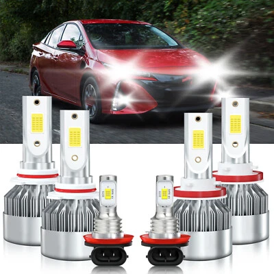 Combo de 6 faros antiniebla LED blancos enchufables para Toyota Prius 2012-2015 Foto 1 de 4