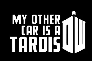 My Other Car is a TARDIS Dr Who Logo Car Sticker 200mm - Picture 1 of 1