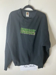 Arctic Cat Motorsports Y2K Sweatshirt Mens Size XL Pullover Black and Neon Green - Picture 1 of 9