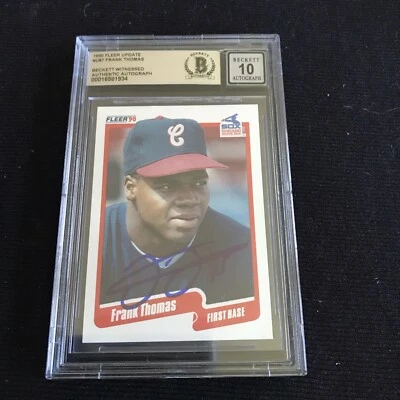Frank Thomas HOF Signed 1990 Fleer Update #U87 RC Rookie BGS BAS 10 AUTO - Image 1 of 2