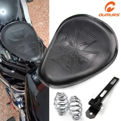 3" Spring Bracket Solo Seat Kit For Harley Sportster 883 1200 XL Bobber Chopper - Image 1 of 4