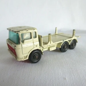 VTG MBX LESNEY ENGLAND 1:64 DIE-CAST 1960s #58 DAF GIRDER TRUCK WHITE GOOD - Picture 1 of 4