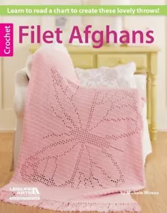 Crochet Pattern Book FILET AFGHANS ~ 8 Designs ~ Butterfly, Ripple, Seagull + - Picture 1 of 10