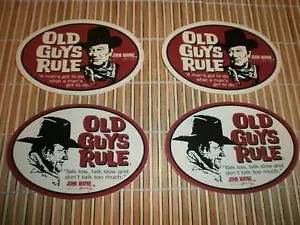 4 PEGATINAS OLD BOYS RULE JOHN WAYNE "GOT TO DO " " "HABLAR DESPACIO" - Imagen 1 de 1