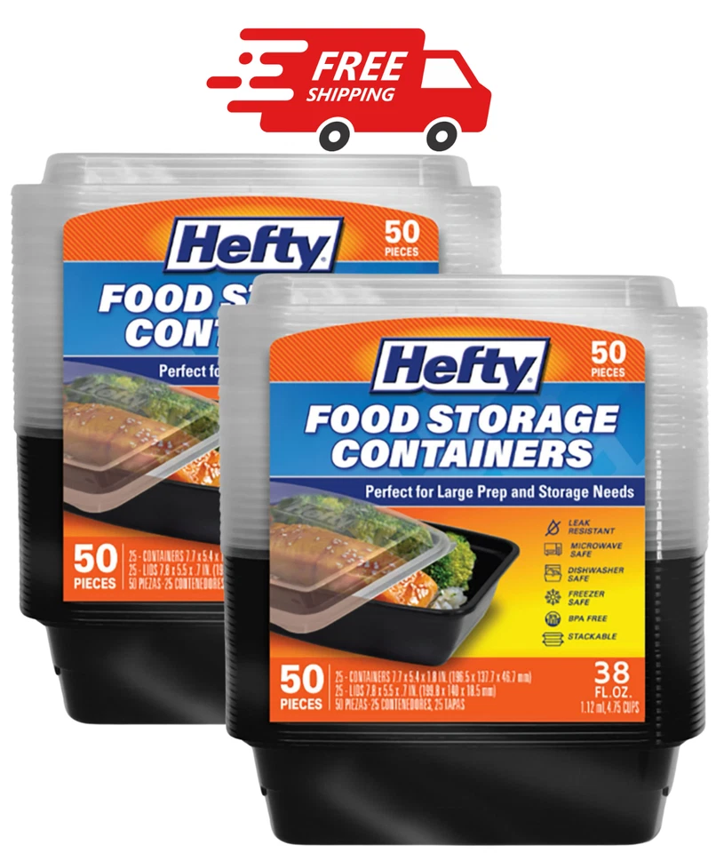 Hefty Food Storage Container with Lids 38 oz., 50 pcs. - Image 1 of 1