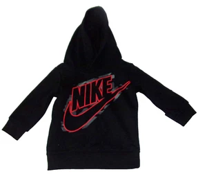 New NIKE Baby/Child Black Logo Pull Over Hoodie Size 12 Months - Picture 1 of 3