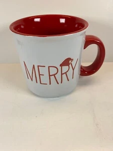 F.A.O. Schwarz MERRY White Red Large Christmas Mug - Picture 1 of 5