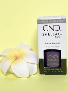 CND Shellac UV Gel Nail Polish - Eternal Midnight 0.25oz