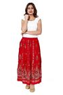 Indian ethnic Red Gypsy Long Skirt Womens Multicolor Tie Die Handmade Party Wear