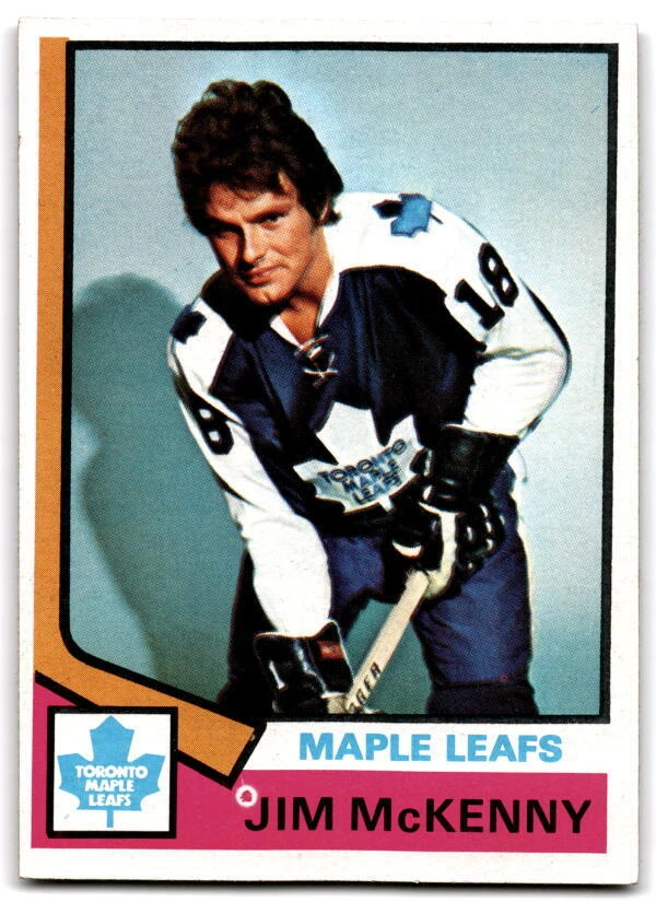 1974-75 TOPPS #198 JIM MCKENNY EX MAPLE LEAFS