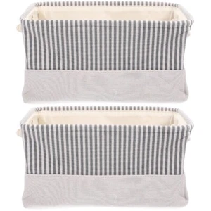 2 PCS Aufbewahrungskorb Aus Stoff Kind Wäscheorganisator Für Kleidung - Bild 1 von 12