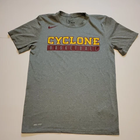 Iowa State Cyclones Basketball Gray Nike Dri-Fit T-Shirt Small Good Condition Cover