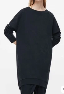 COS sz L women long Sweatshirt Dress 100% cotton - Picture 1 of 7