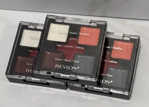 3 Revlon Multi-Use Palette Cheek Eyes Lips + Lip Brush 0.1 oz Sealed - Picture 1 of 2