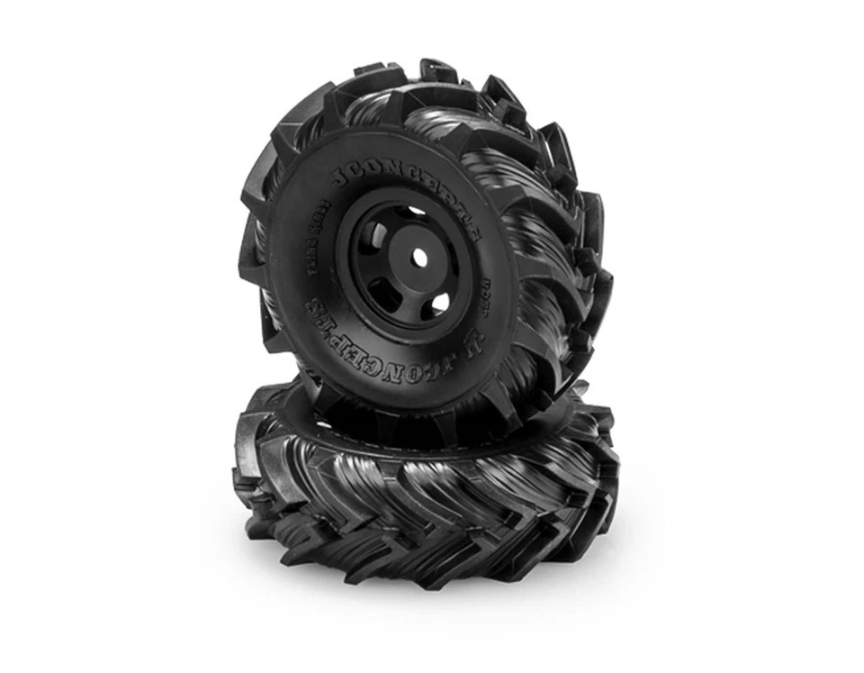 JConcepts Fling Kings 1.0" Mounted Tires w/Glide 5 Wheels (Green) (2) - Image 1 of 1