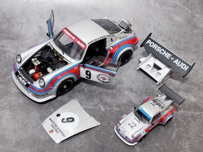 AUTOart 1/18 Porsche 911 RSR Turbo #9 + EBBRO #22 Le Mans - Immagine 1 di 4