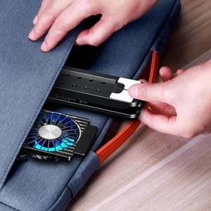 Support pliable pour ordinateur portable avec 4 ventilateurs de refroidissement, - Photo 1/7