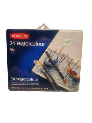 Derwent WATERCOLOUR Artist Professional Watercolor Pencils 24 Tin Set NEW  - Image 1 of 3