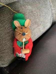 Corn Husk Mouse Made By Kurt S.Adler Christmas Ornament (vintage) - Picture 1 of 5