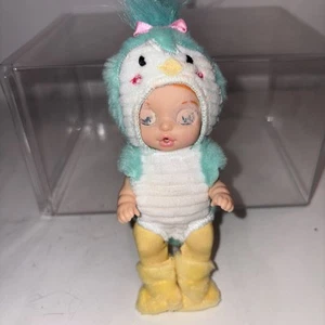 Vintage Baby Born Surprise Zapf Creation Mini Doll Chicken Suit Baby w/Crown 5” - Picture 1 of 10