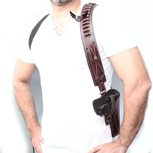 Cowhide Leather Vertical Concealed Holster Right Handers Universal Size - Picture 1 of 7