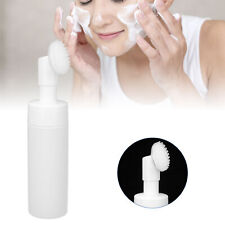 (150ML) Biała butelka do oczyszczania twarzy Pianka Szczotka silikonowa Wielokrotnego napełniania Pusta FAT