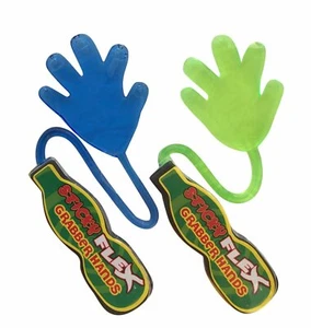 1 Packung zwei klebrige Flex Grabber Hände greifen bis zu 7 Fuß mit 2" Hand verschiedene Farben - Bild 1 von 3