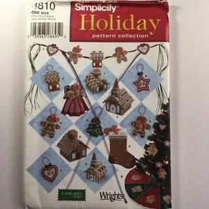 Simplicity 4810 Christmas Garland Gingerbread Tree Skirt Folk New Unused Pattern - Picture 1 of 12