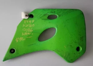 1994 KX80 RADIATOR SHROUD KAWASAKI GREEN COVER PLASTIC KX 80 - Picture 1 of 9