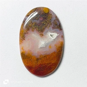 Natural Red Moss Agate Gemstone Cabochon Loose For Jewelry 36 Cts. ME-10865 - Picture 1 of 3