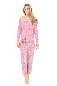 Womens Pajamas For Women Long Sleeve Pajamas Set Sleepwear M L XL XXL NWT 6015P - Picture 1 of 32