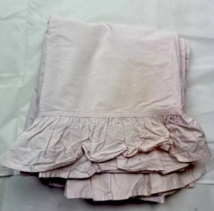 Sábana plana Simply Shabby Chic One rosa pálido tamaño queen borde con volantes algodón - Imagen 1 de 9