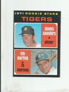 1971 Topps #423 Dennis Saunders/Tim Marting Tigers Rookies 