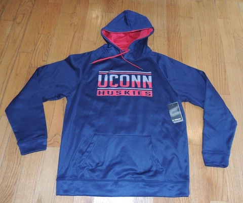 L@@K NEW Men's Colosseum Navy UConn Huskies HOODED SWEATSHIRT Pullover Hoodie XL Cover