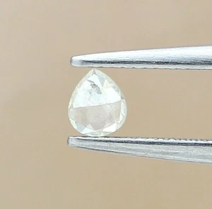 Rustic natural diamond 0.09tcw white m/n sparkling pear rose cut for jewel ring - Picture 1 of 14