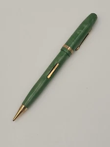 Wellsharp Fountain Pen Combo Lever Fill Iridescent Green/Gold Trim 14K Plted Nib - Picture 1 of 11