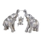 Elephant Statue.Elephant Decor for Women,Mom Gifts.Elephant Figurines Silver