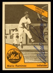 1997 Lynchburg Mets MARIO RAMIREZ Signed Card autograph AUTO PADRES