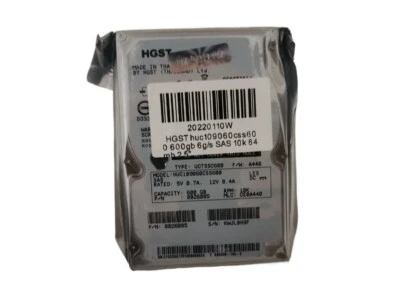NEW H.G.S.T HUC109060CSS600 C10K900 600GB 2.5" 10K RPM 64MB SAS HARD DRIVE - Image 1 of 2