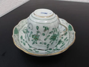 MEISSEN MOKKA TASSE PUR PUR INDISCH GRÜN  1 Wahl - Bild 1 von 13