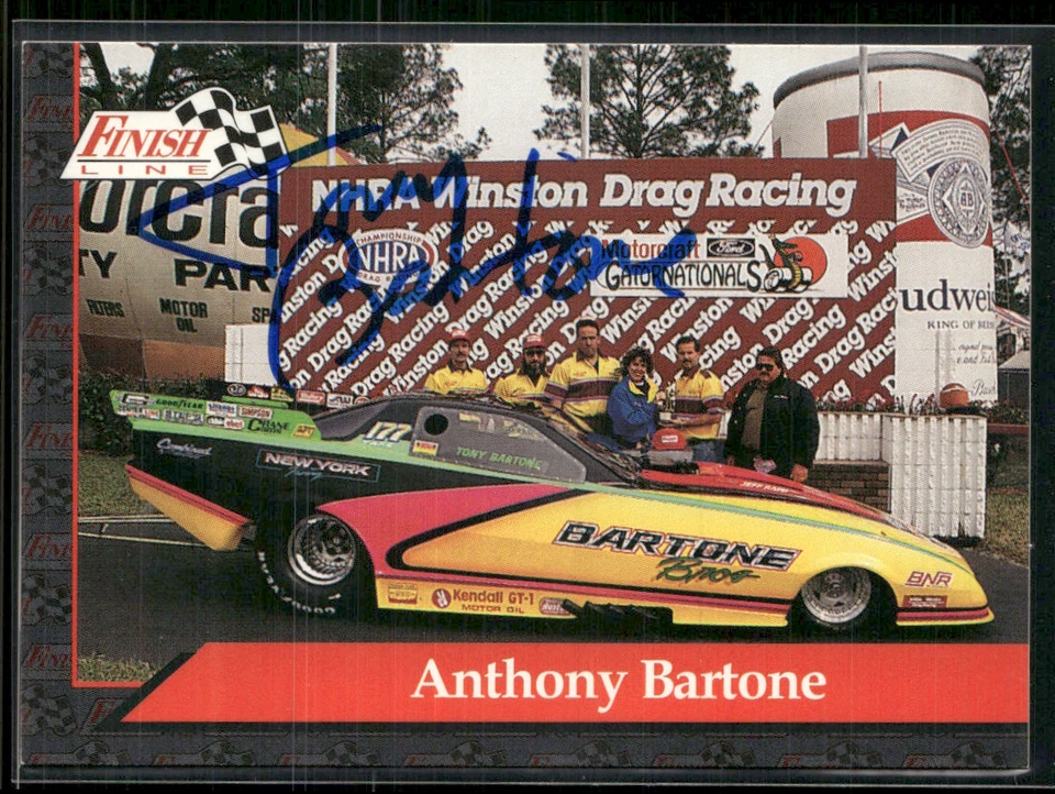 Anthony Tony Bartone Signed 1993 Finish Line IP Auto #123 - Image 1 of 2