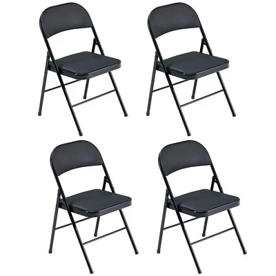 4pcs Elegant Foldable Iron PVC Chairs for Convention Exhibition Foldable Chairs - Imagem 1 de 4