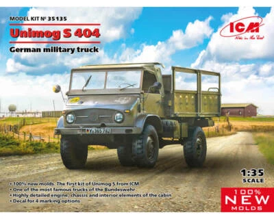 ICM 35135 Unimog S 404 German Military Truck 1:35 modellismo - Immagine 1 di 4