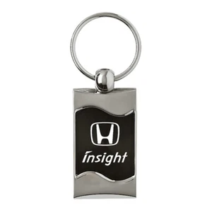 Honda Insight Keychain & Keyring - Black Wave Spun Brushed Metal Key Chain - Picture 1 of 3